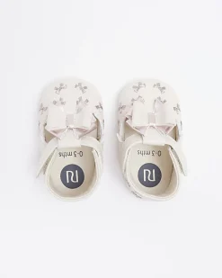 Baby girls Pink Bow embroidered Shoes