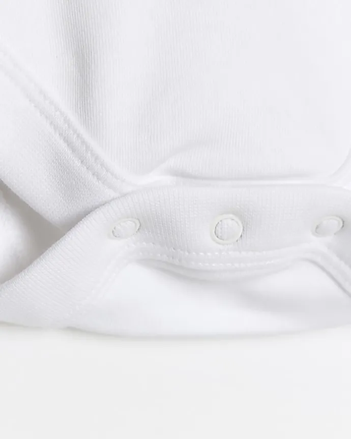 Baby girls white broderie bodysuit