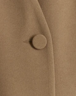 Beige longline button up waistcoat