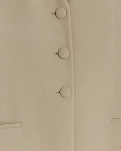 Beige longline waistcoat