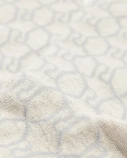 Beige RI monogram ankle socks