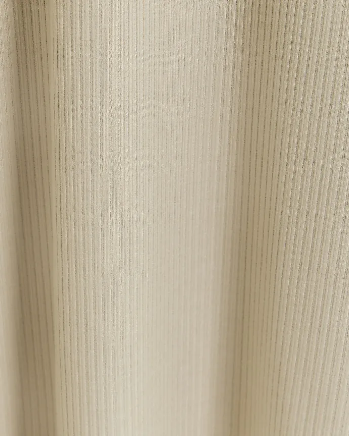 Beige rib sleeveless midi dress