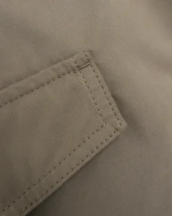 Beige zip pencil midi skirt