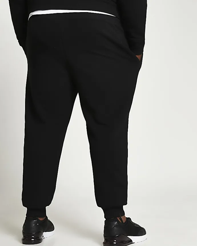 Big & Tall black RI slim fit joggers