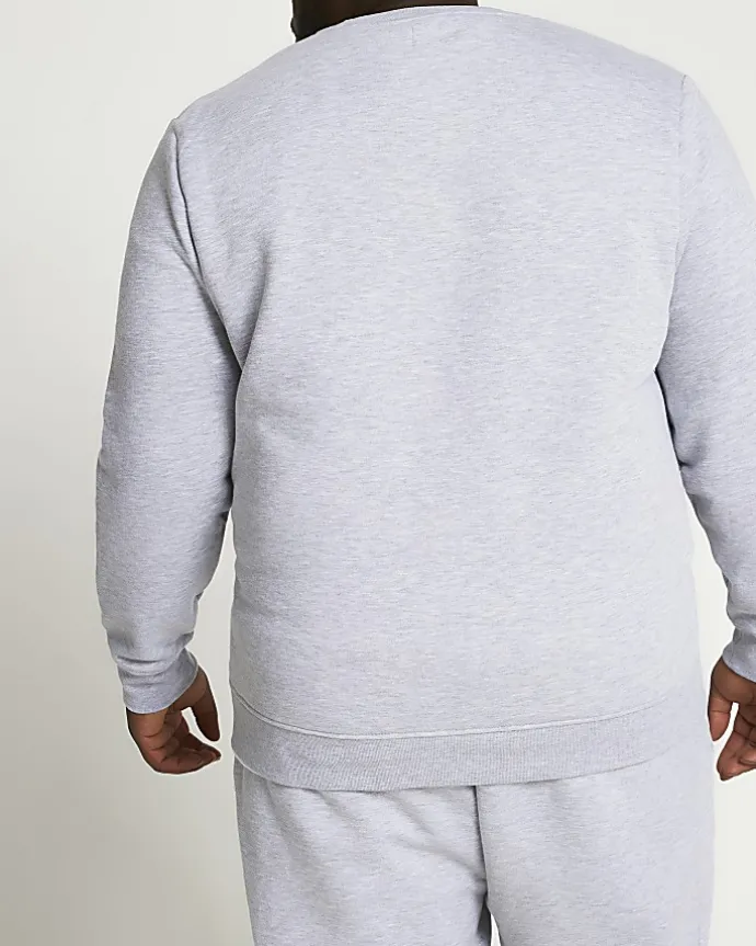Big & Tall grey slim fit sweatshirt