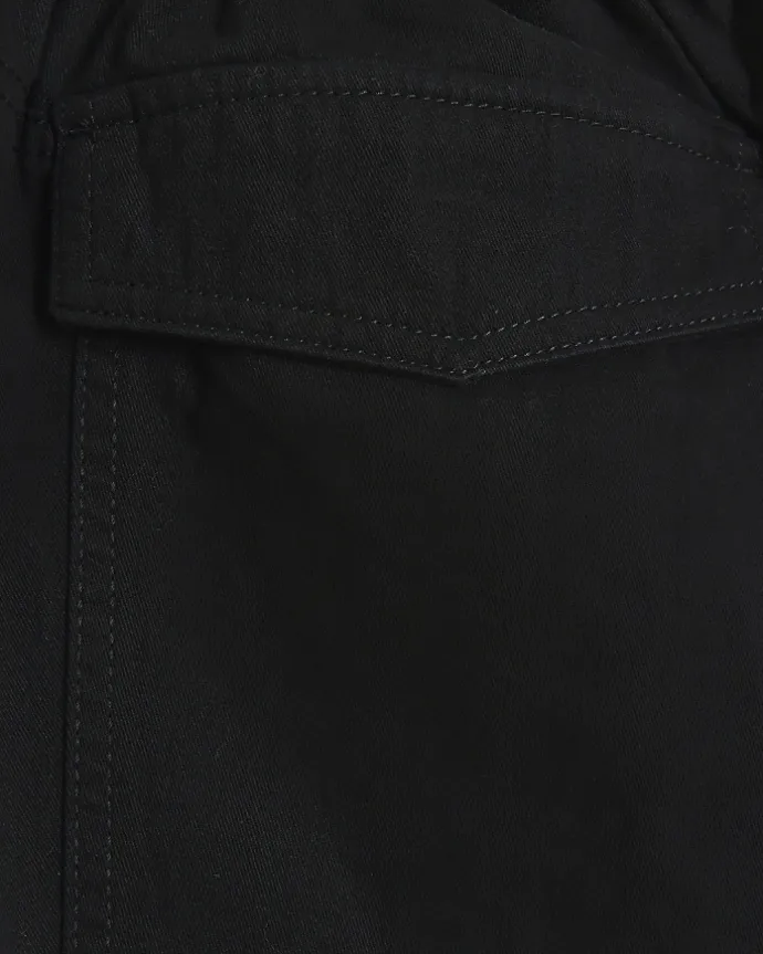 Black belted utility cargo trousers