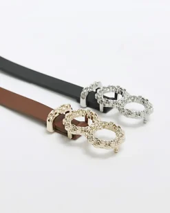 Black buckle detail belt multipack