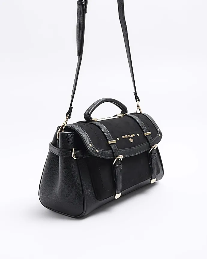 Black buckle satchel bag