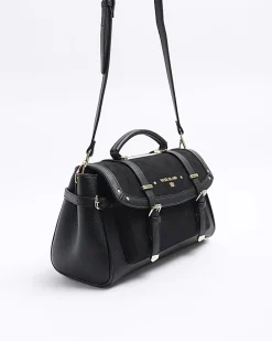 Black buckle satchel bag