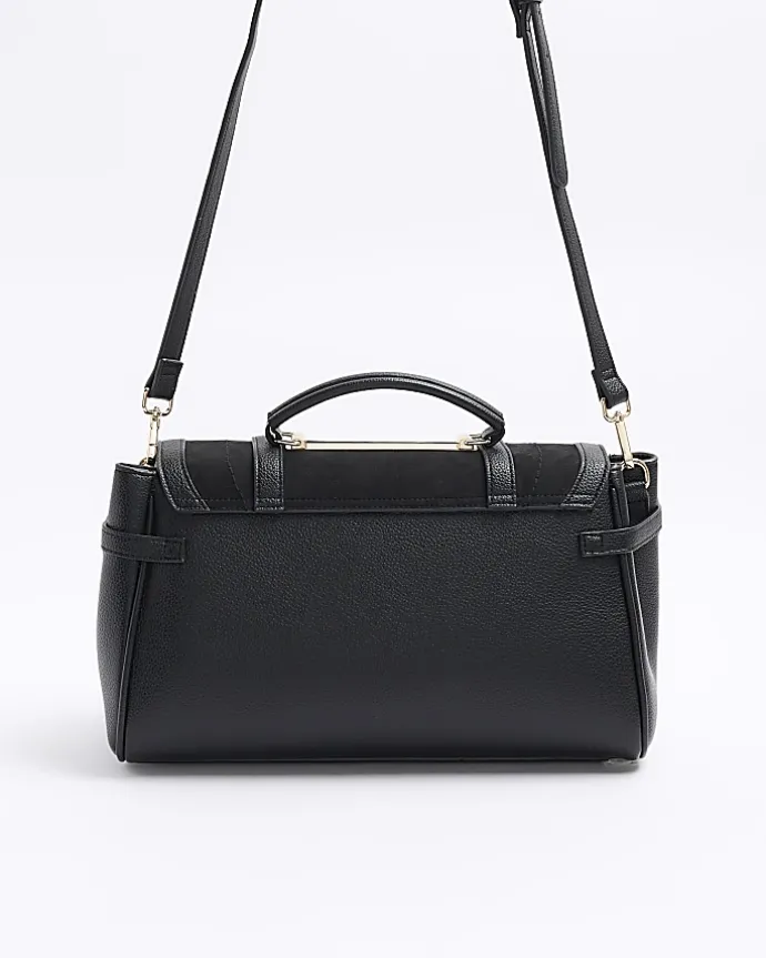 Black buckle satchel bag