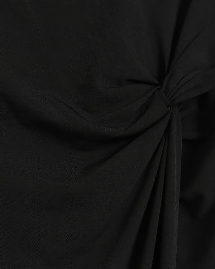Black cowl tank midi dress