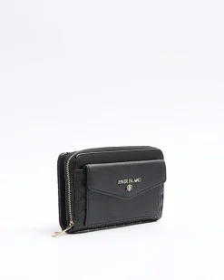 Black embossed envelope purse