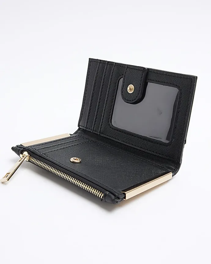 Black embossed monogram mini purse