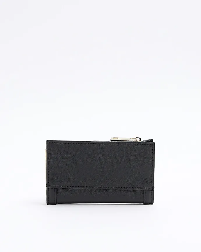 Black embossed monogram mini purse