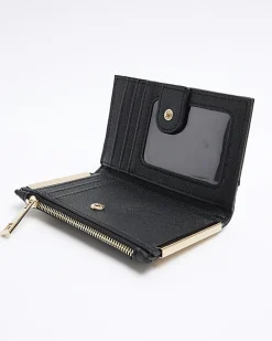 Black embossed monogram mini purse