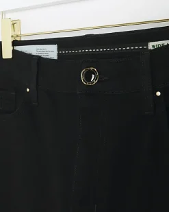 Black High Rise Wide Leg Jeans