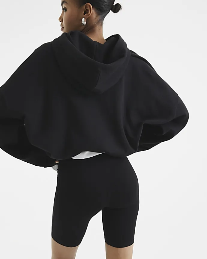 Black high waist cycling shorts