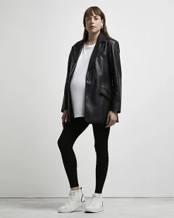 Black high waisted maternity leggings