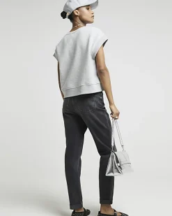 Black high waisted mom sculpt jeans