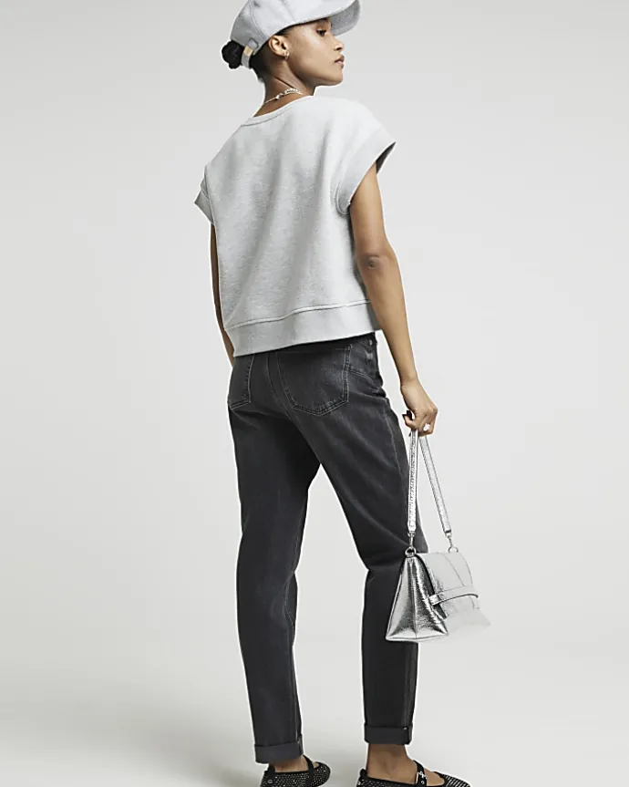 Black high waisted mom sculpt jeans