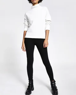 Black high waisted Ponte leggings