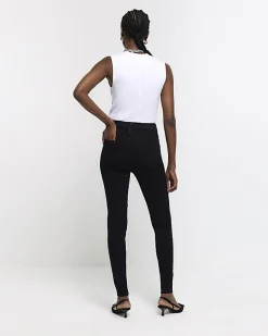 Black high waisted skinny jeans