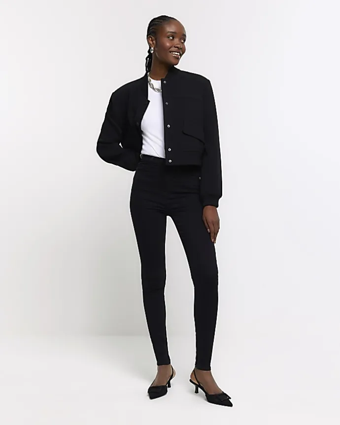Black high waisted skinny jeans