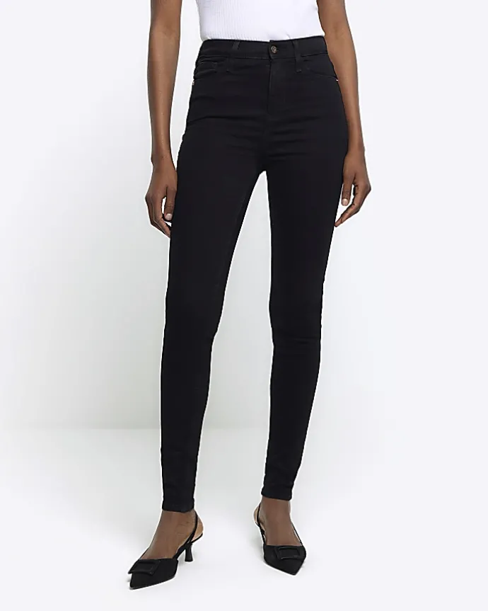 Black high waisted skinny jeans