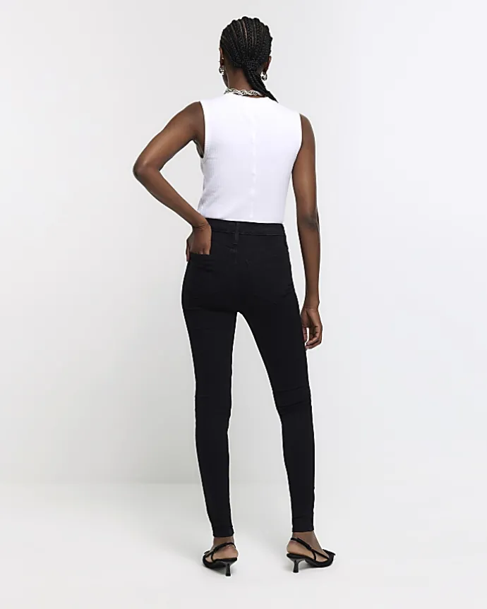Black high waisted skinny jeans