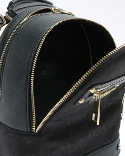 Black jacquard backpack