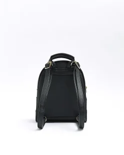 Black jacquard backpack