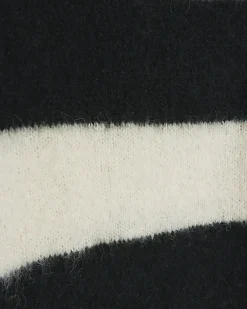 Black knit stripe jumper mini dress
