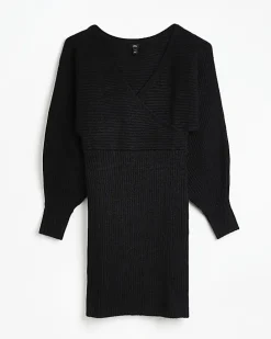 Black long sleeve jumper mini dress