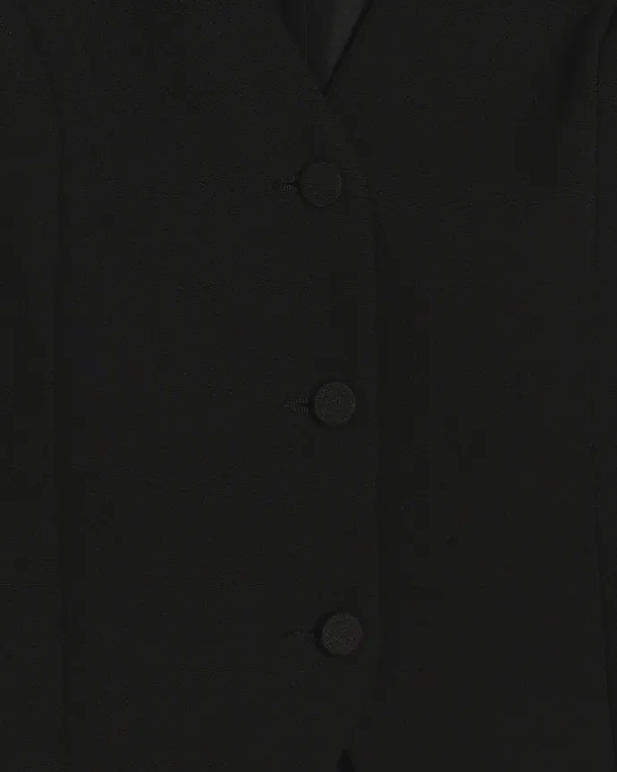 Black longline waistcoat