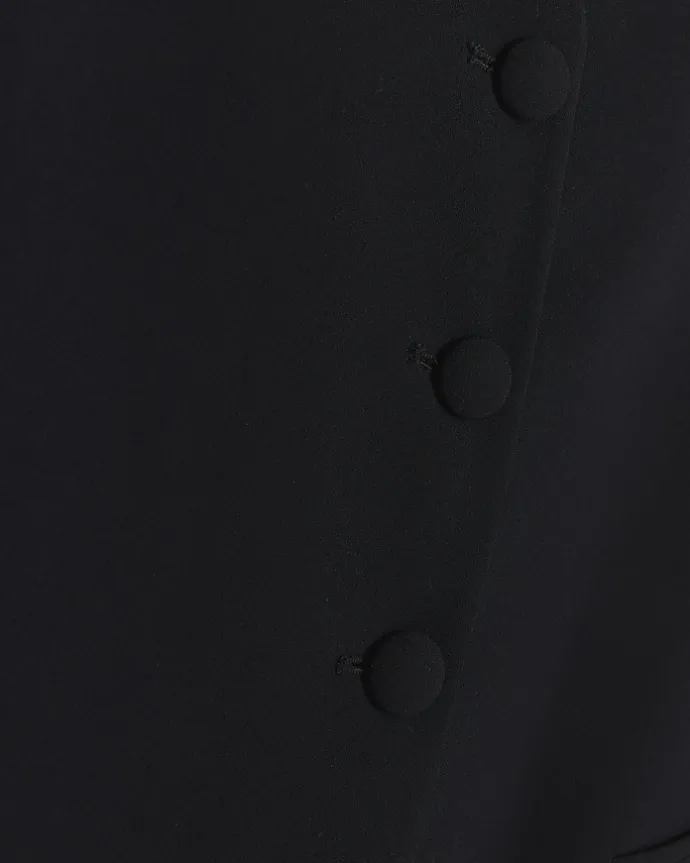 Black longline waistcoat
