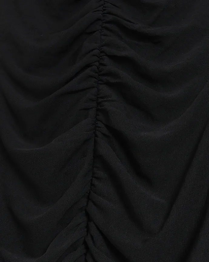 Black mesh cut out bodycon midi dress