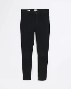 Black mid rise jeggings