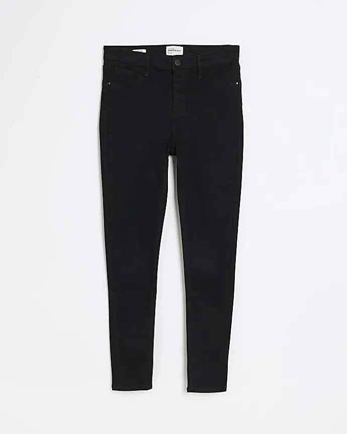 Black mid rise jeggings