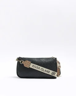 Black monogram pouchette bag