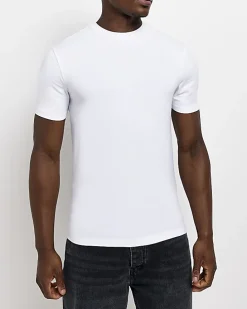 Black multipack of 5 muscle fit t-shirts