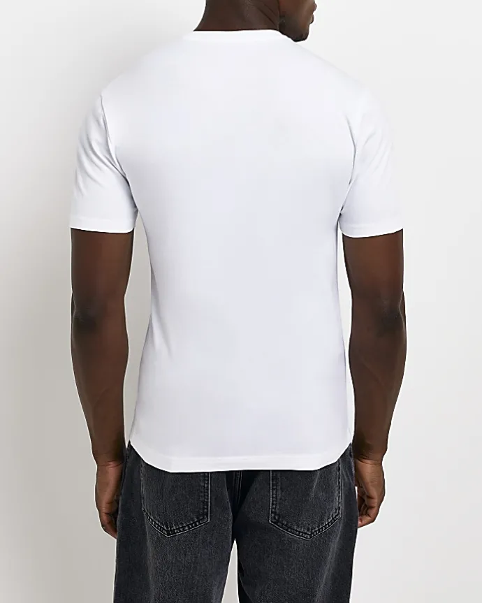 Black multipack of 5 muscle fit t-shirts