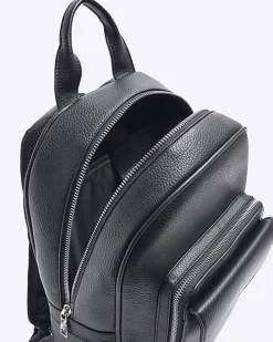 Black Pebbled Backpack