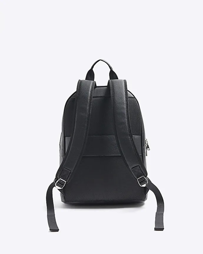 Black Pebbled Backpack