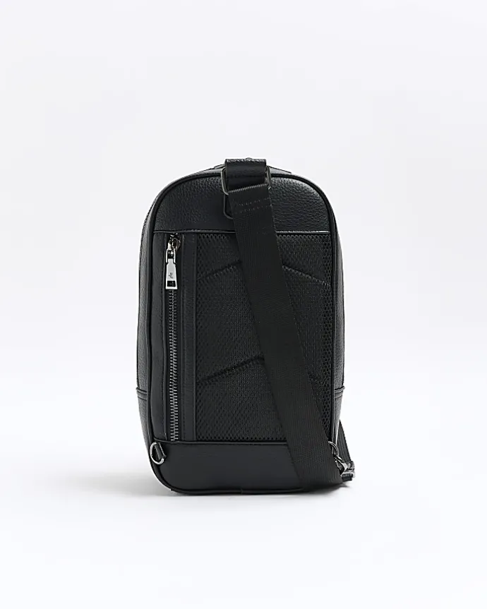 Black pebbled cross body bag