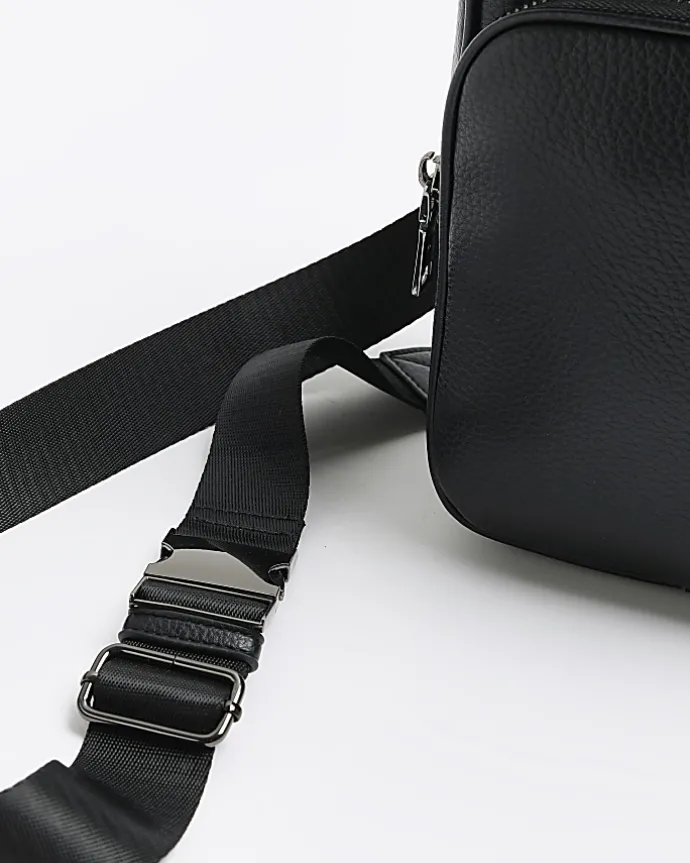 Black pebbled cross body bag