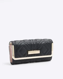 Black quilted purse