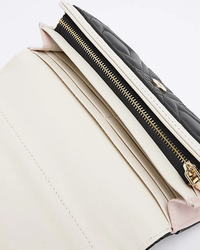 Black quilted purse