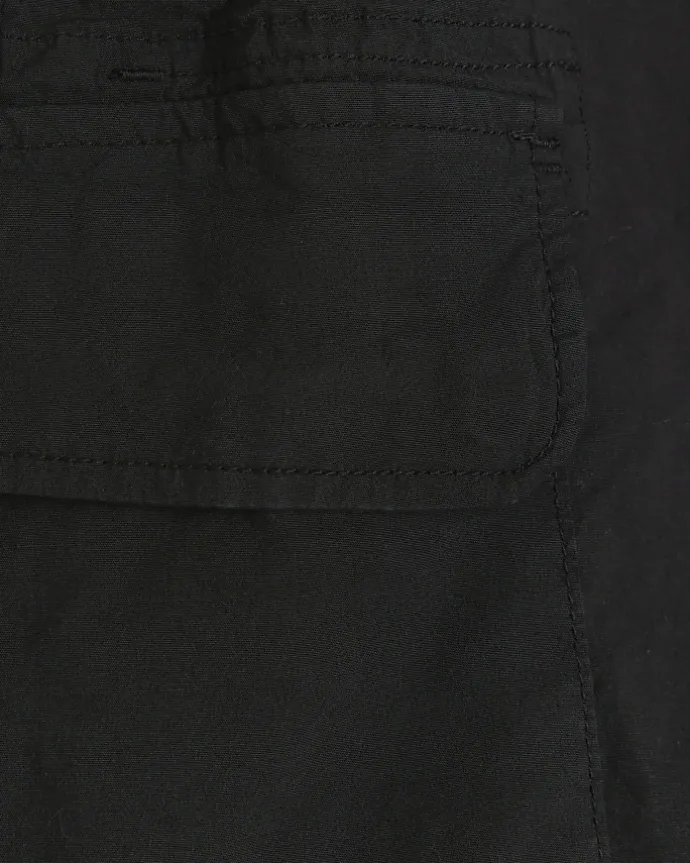 Black regular fit cargo shorts