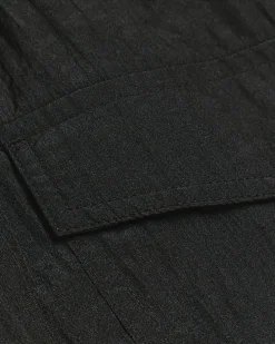 Black regular fit cargo swim shorts