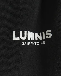 Black regular fit graphic joggers